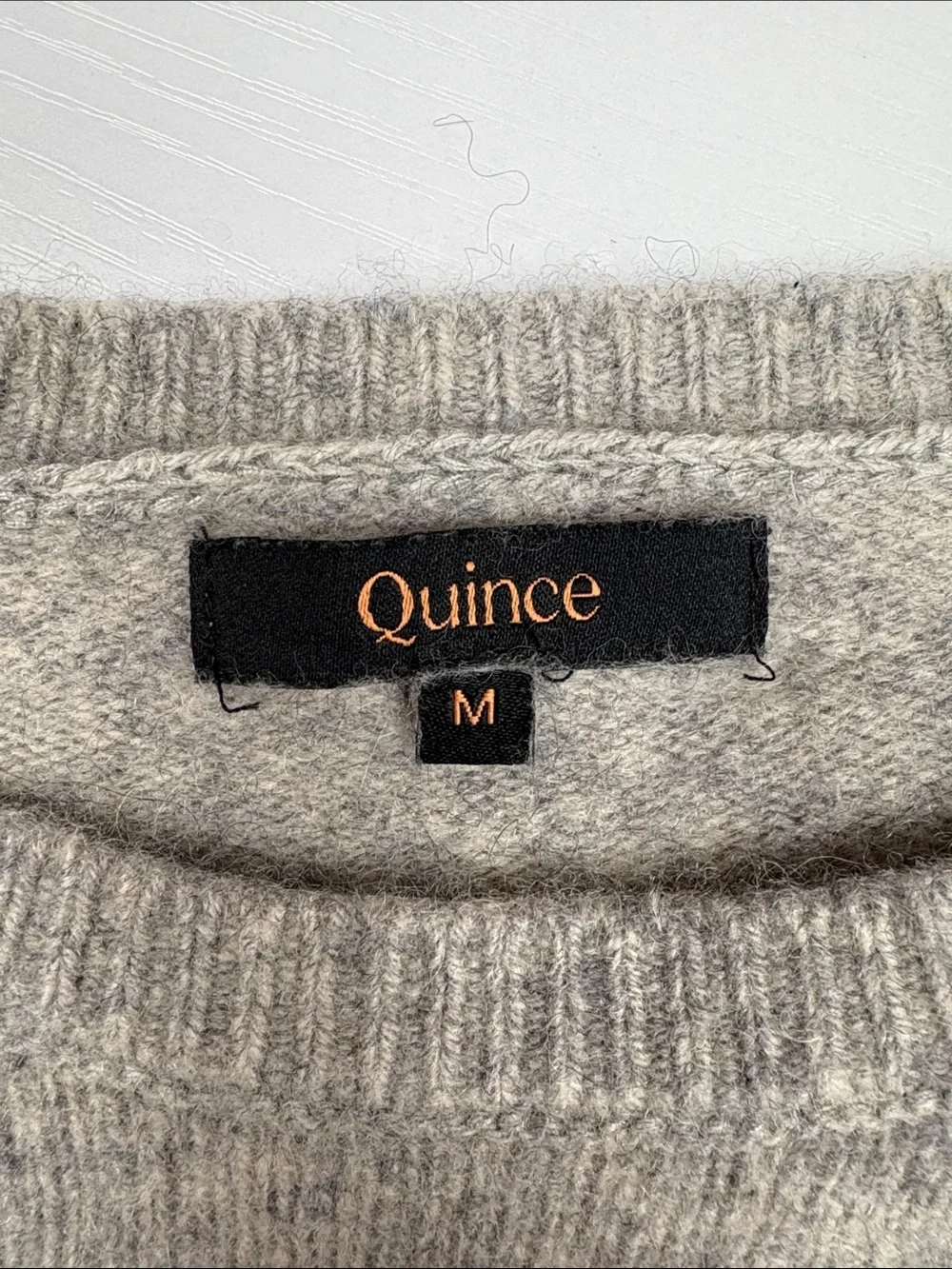 Quince 100% Yak Wool Crewneck Pullover Sweater Minimalist Heather Grey Medium - Picture 8 of 10